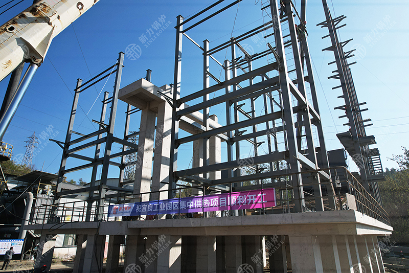 2121非凡锅炉云南生物质锅炉项目进入关键节点：立柱吊装稳步推动